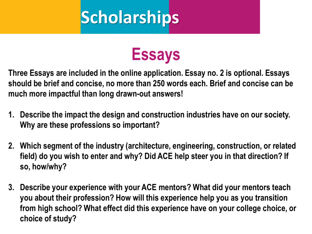 Class of 2021 Scholarship Application Info | ACE Mentor  